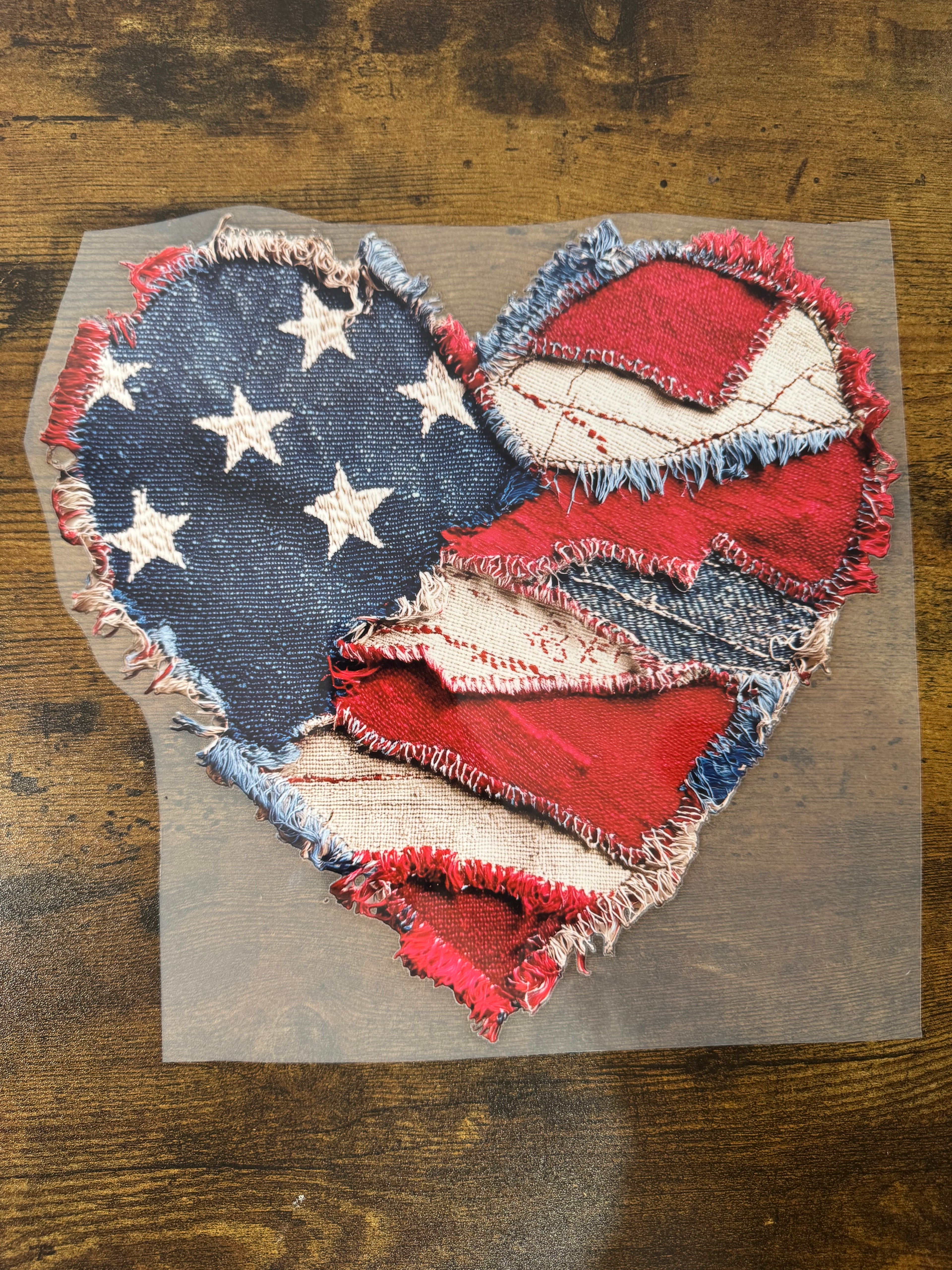 Denim Heart Transfer