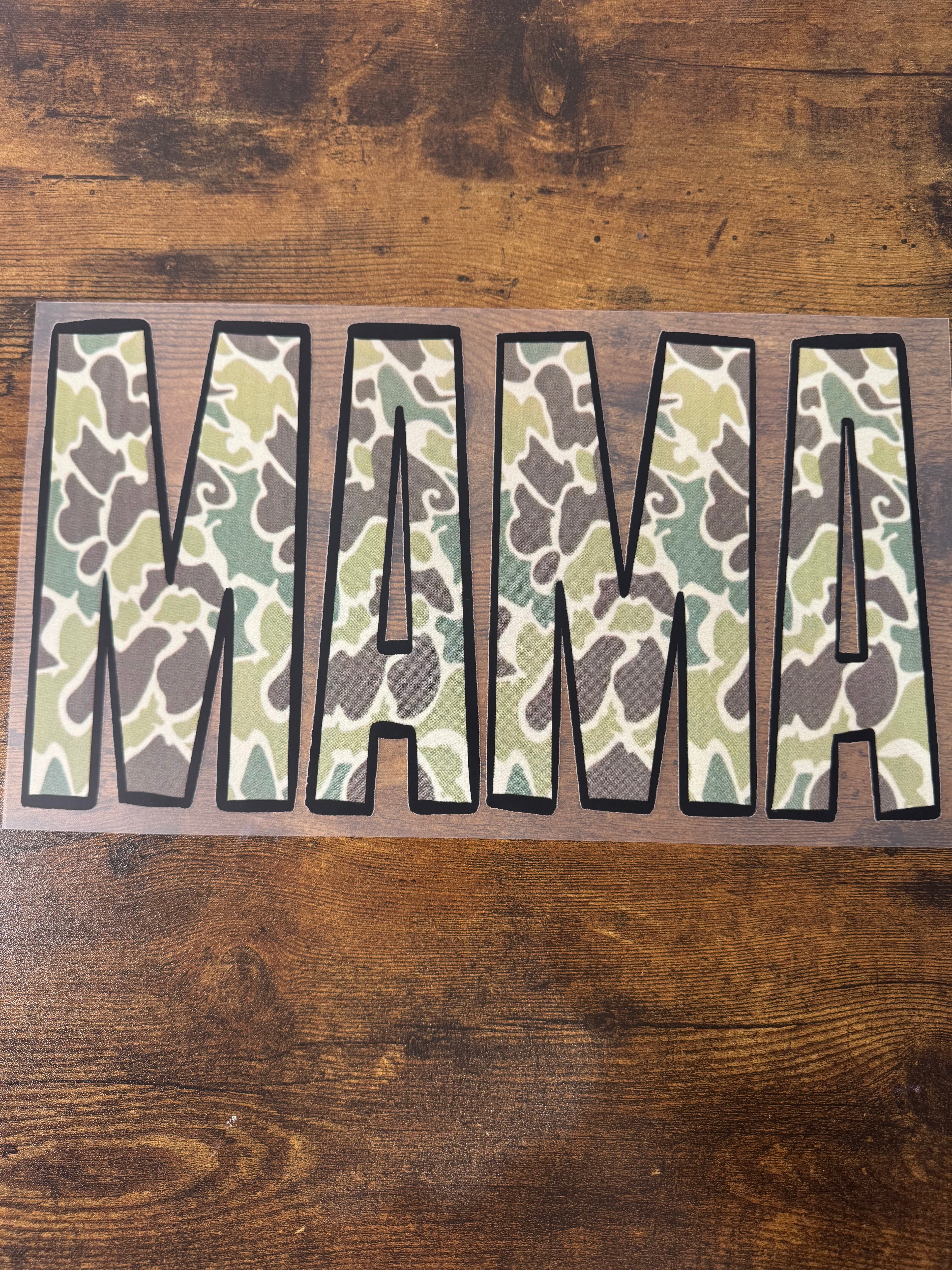 Camouflage MAMA Transfer