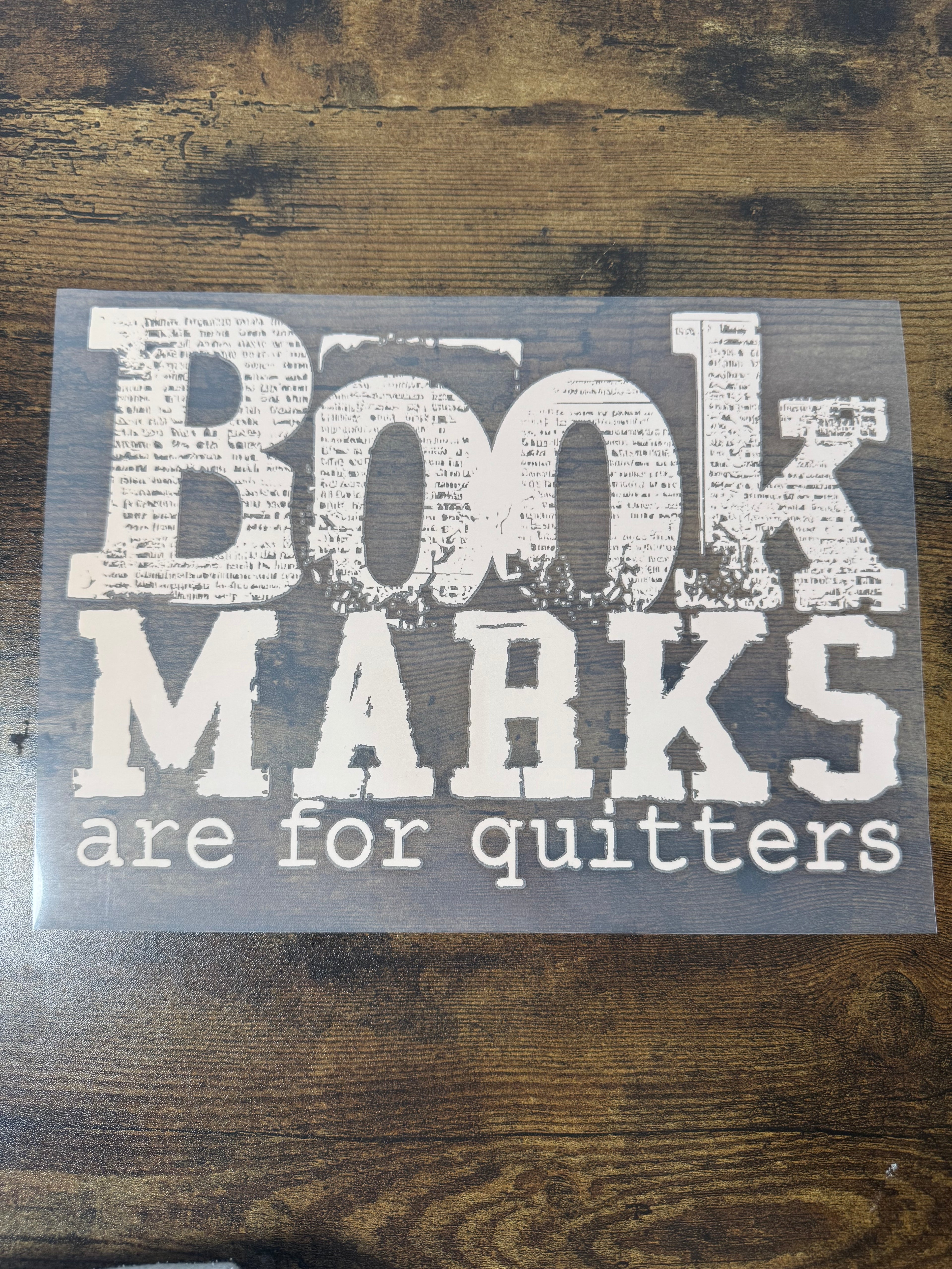 Newspaper Bookmarks Are For Quitters Transfer