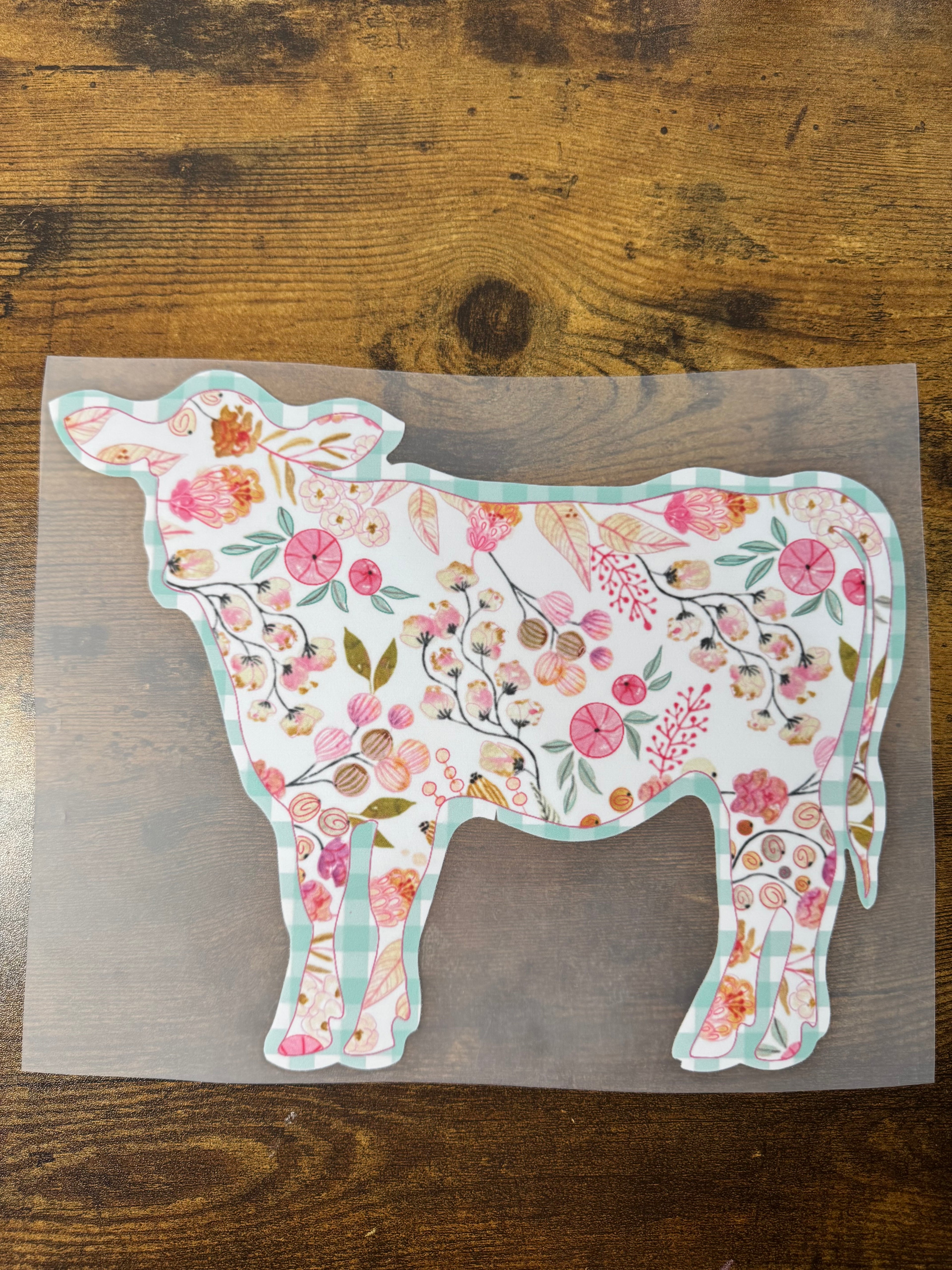 Floral Cow Transfer