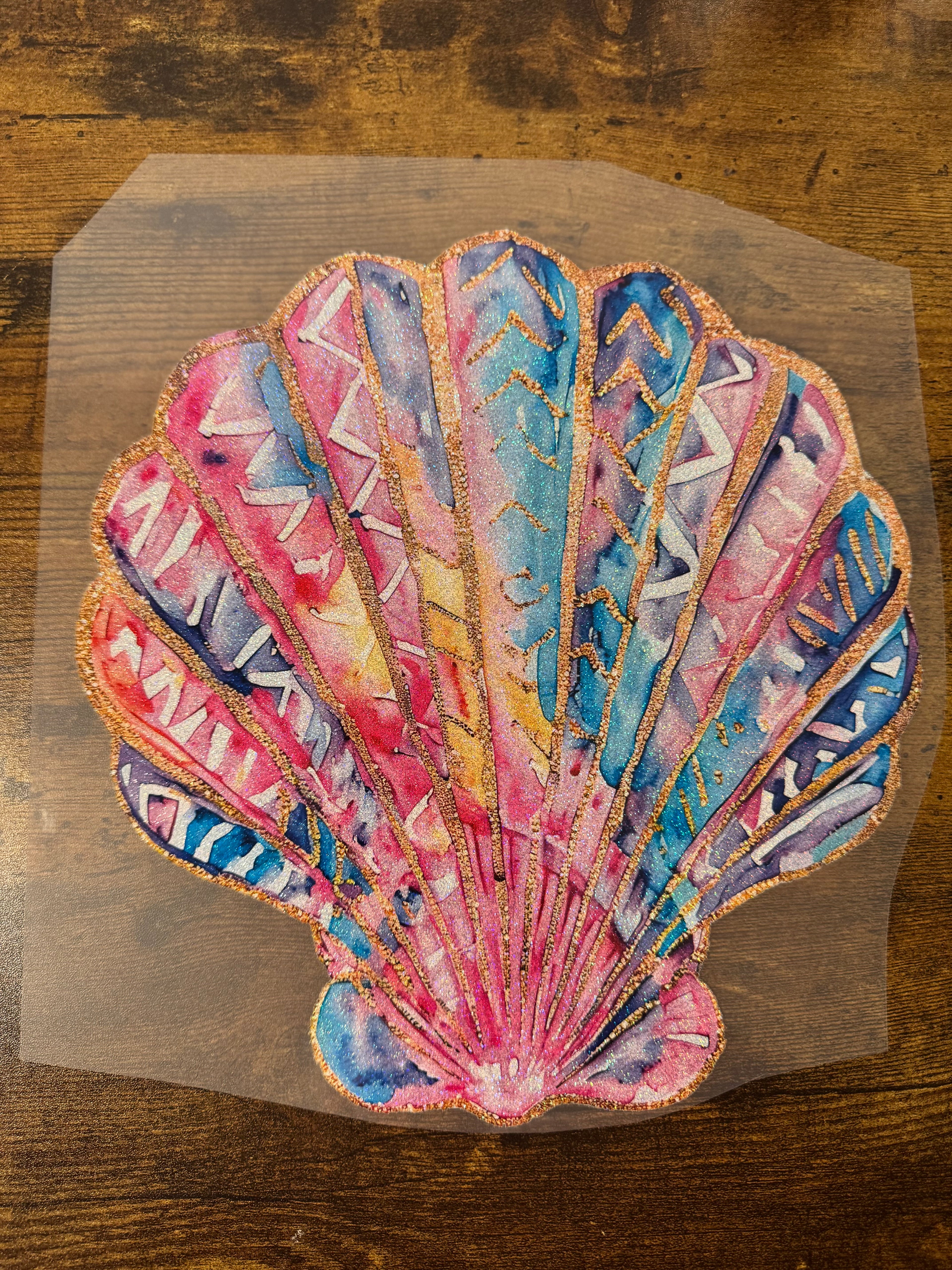 Shell Glitter Transfer