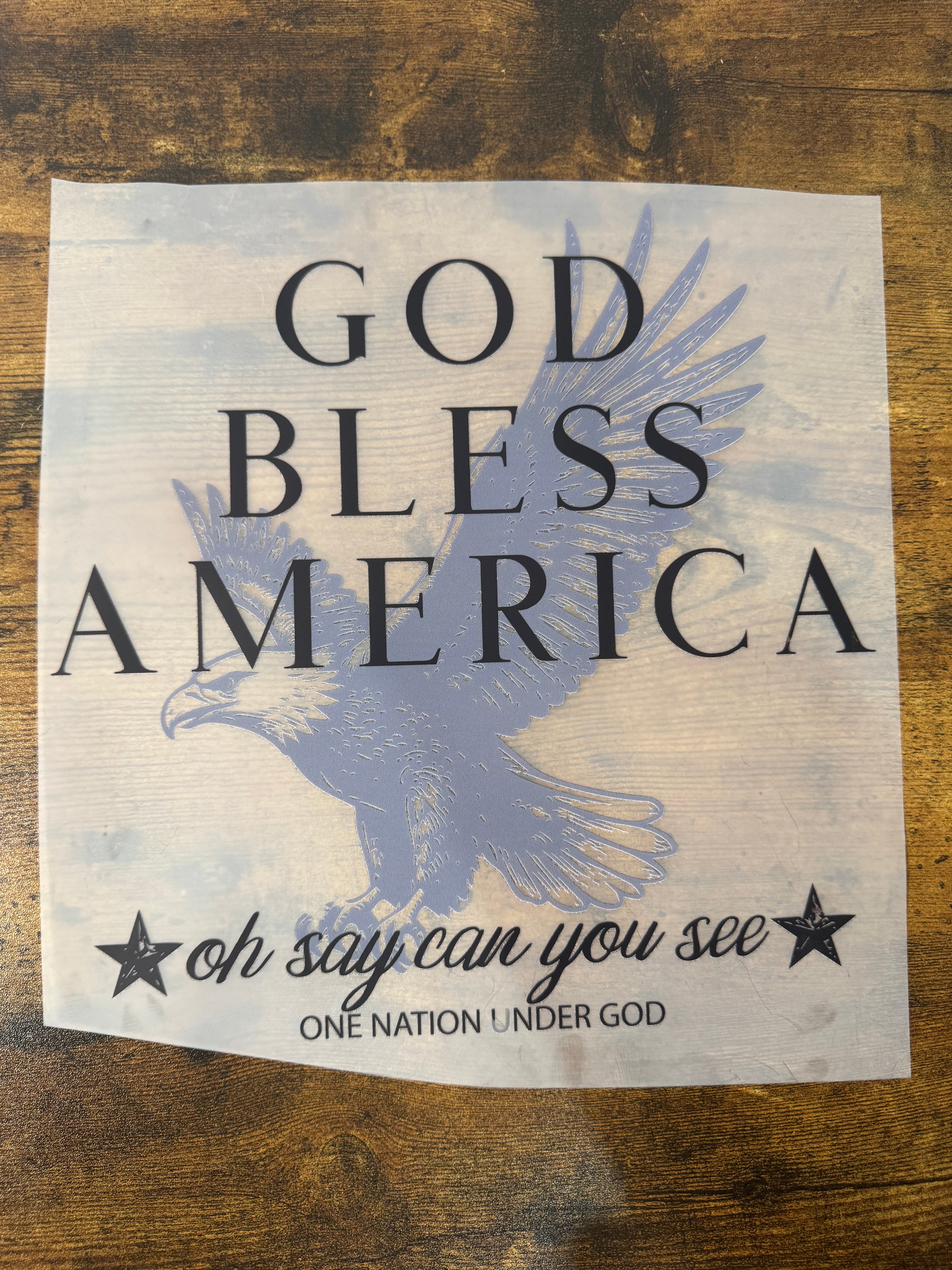 God Bless America Eagle Transfer