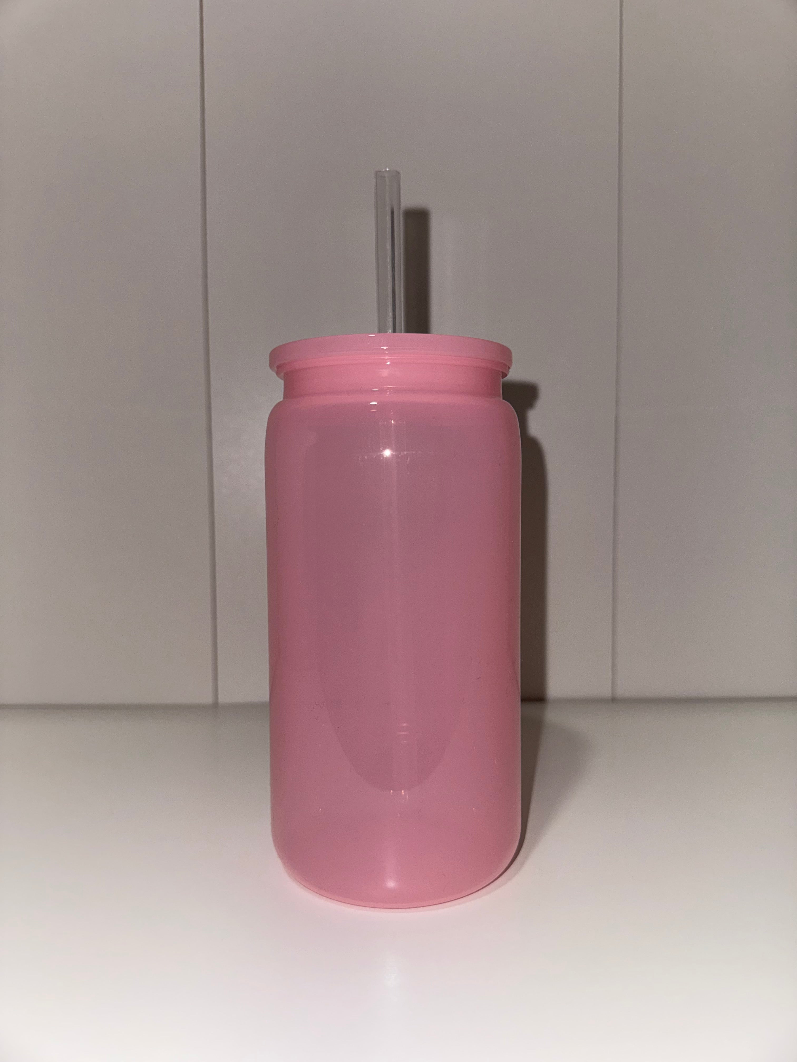 Colorful Plastic Tumbler With Plastic Or Metal Straw
