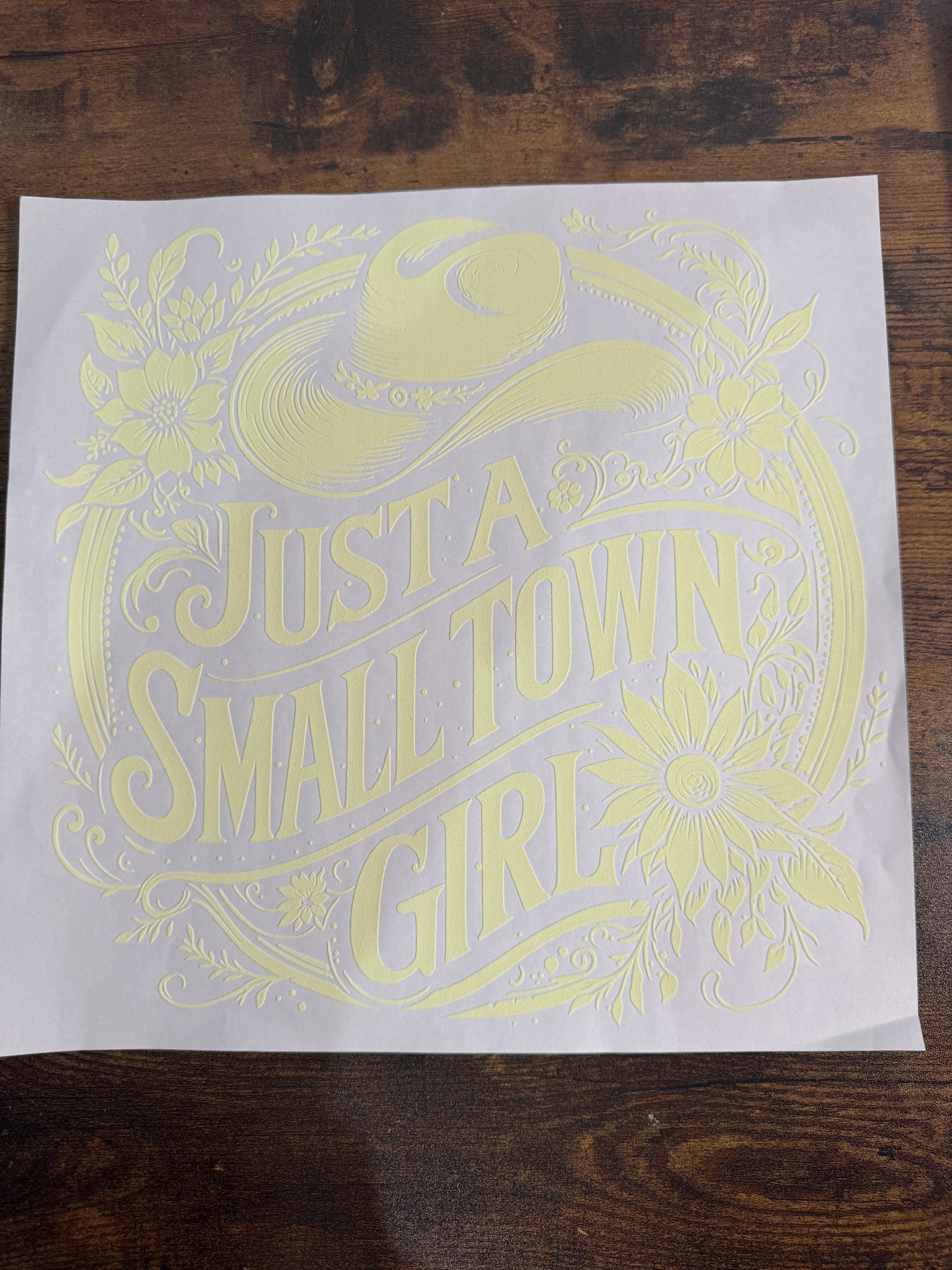 Just A Small Town Girl Transfer