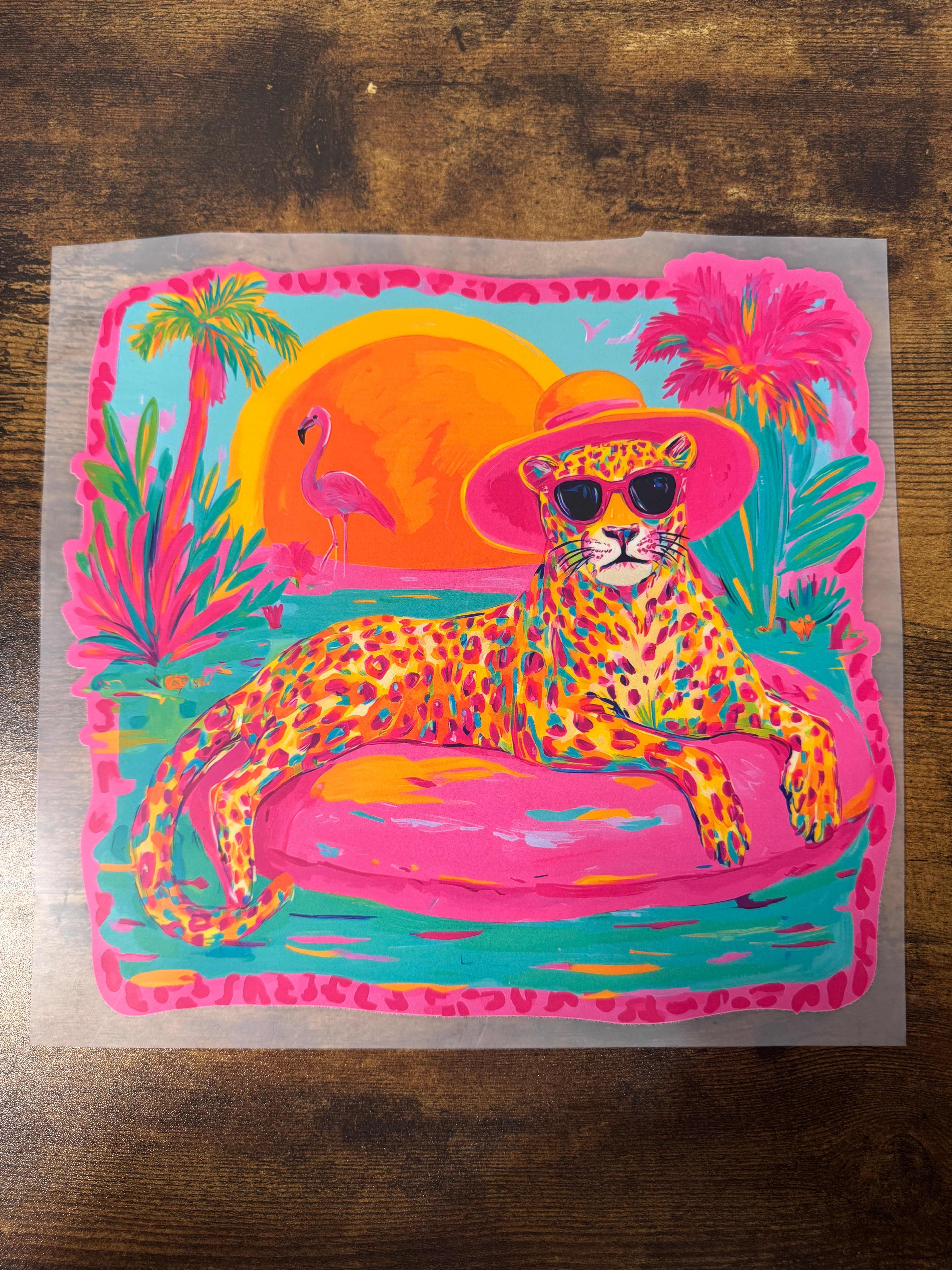 Preppy Summer Leopard Transfer