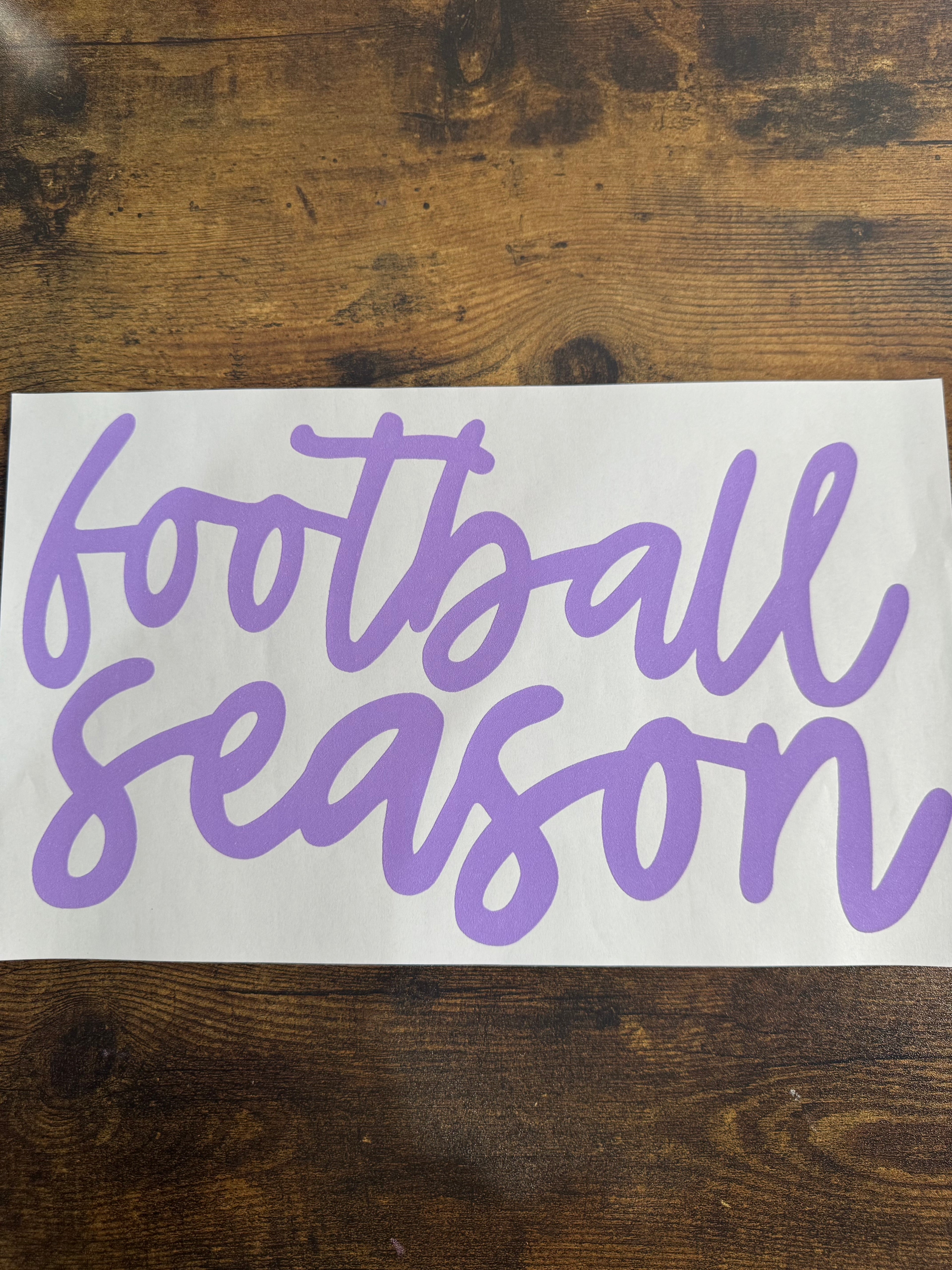 Football Season (Purple) Transfer