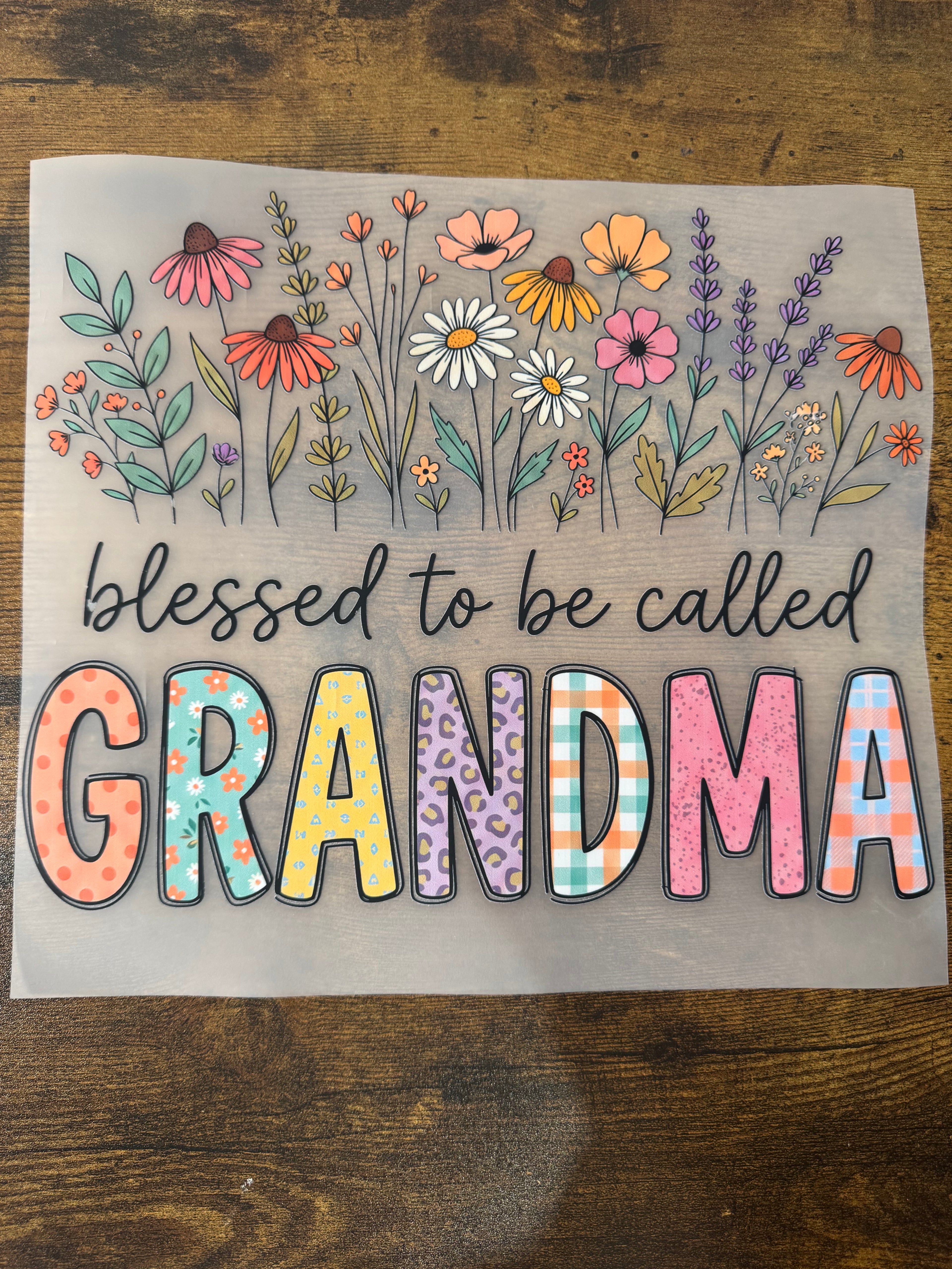 Blessed to be called GRANDMA Transfer