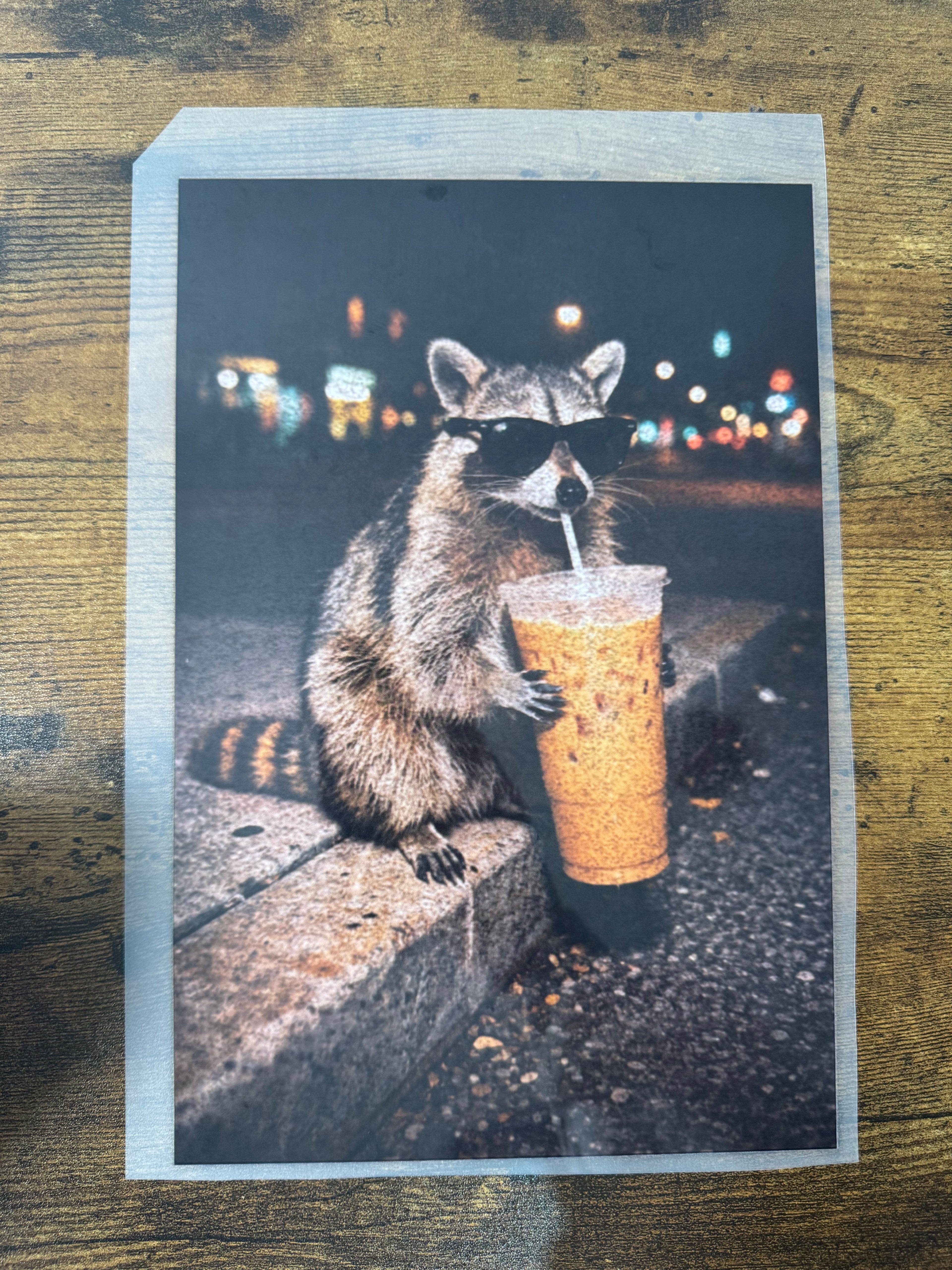 Raccoon Coffee Transfer