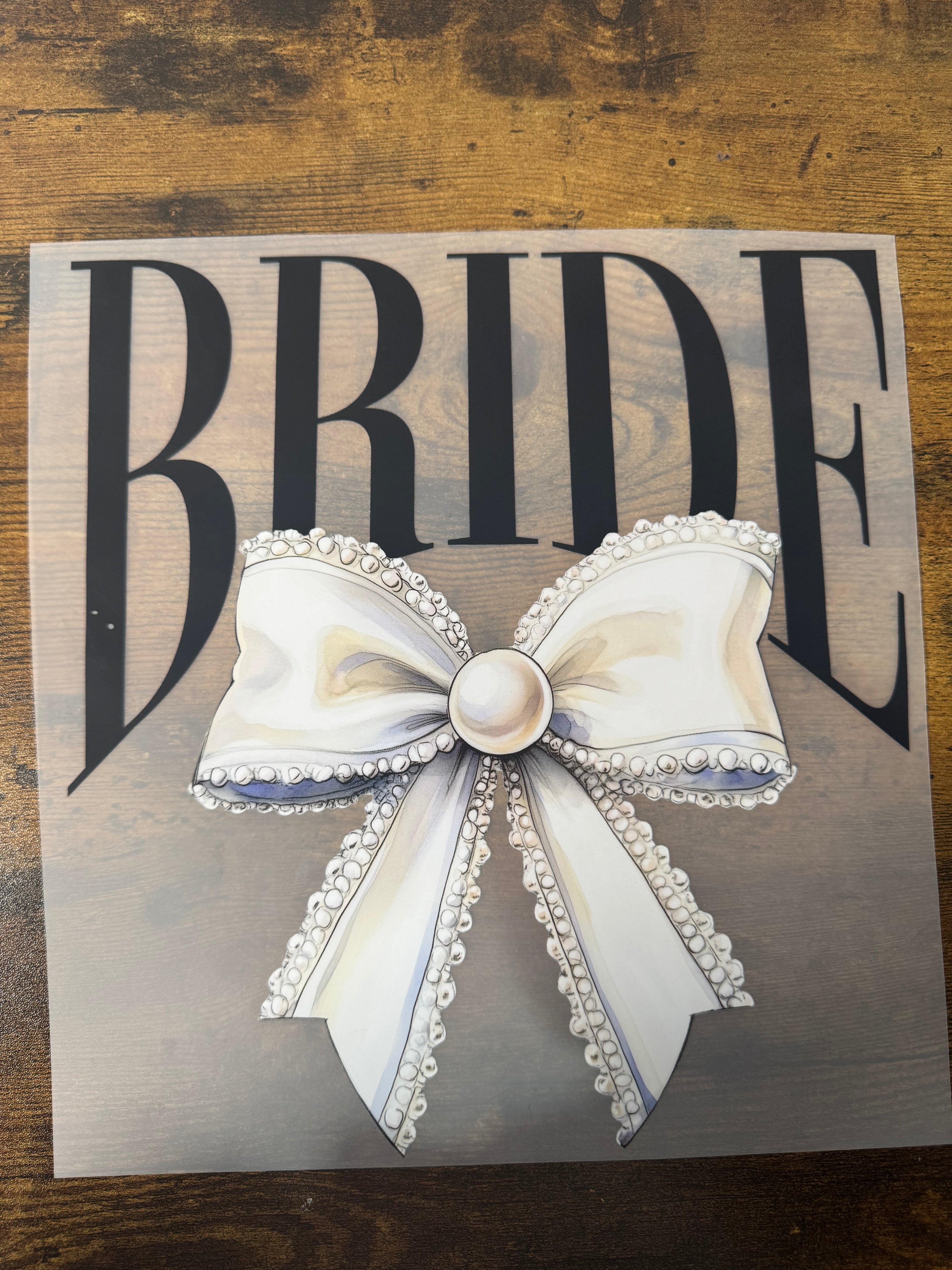 Pearl Bow Bride Transfer