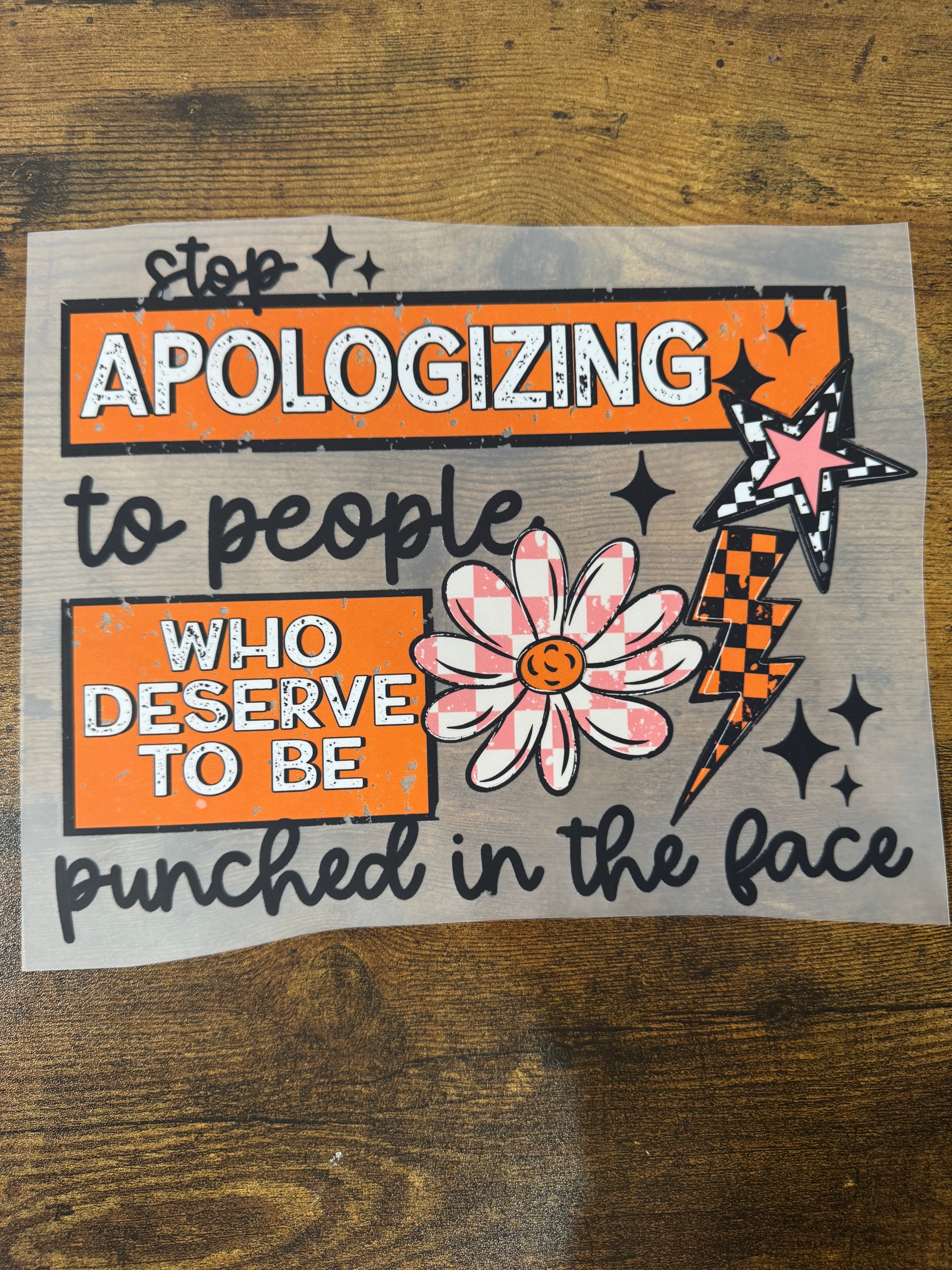 Stop Apologizing Transfer