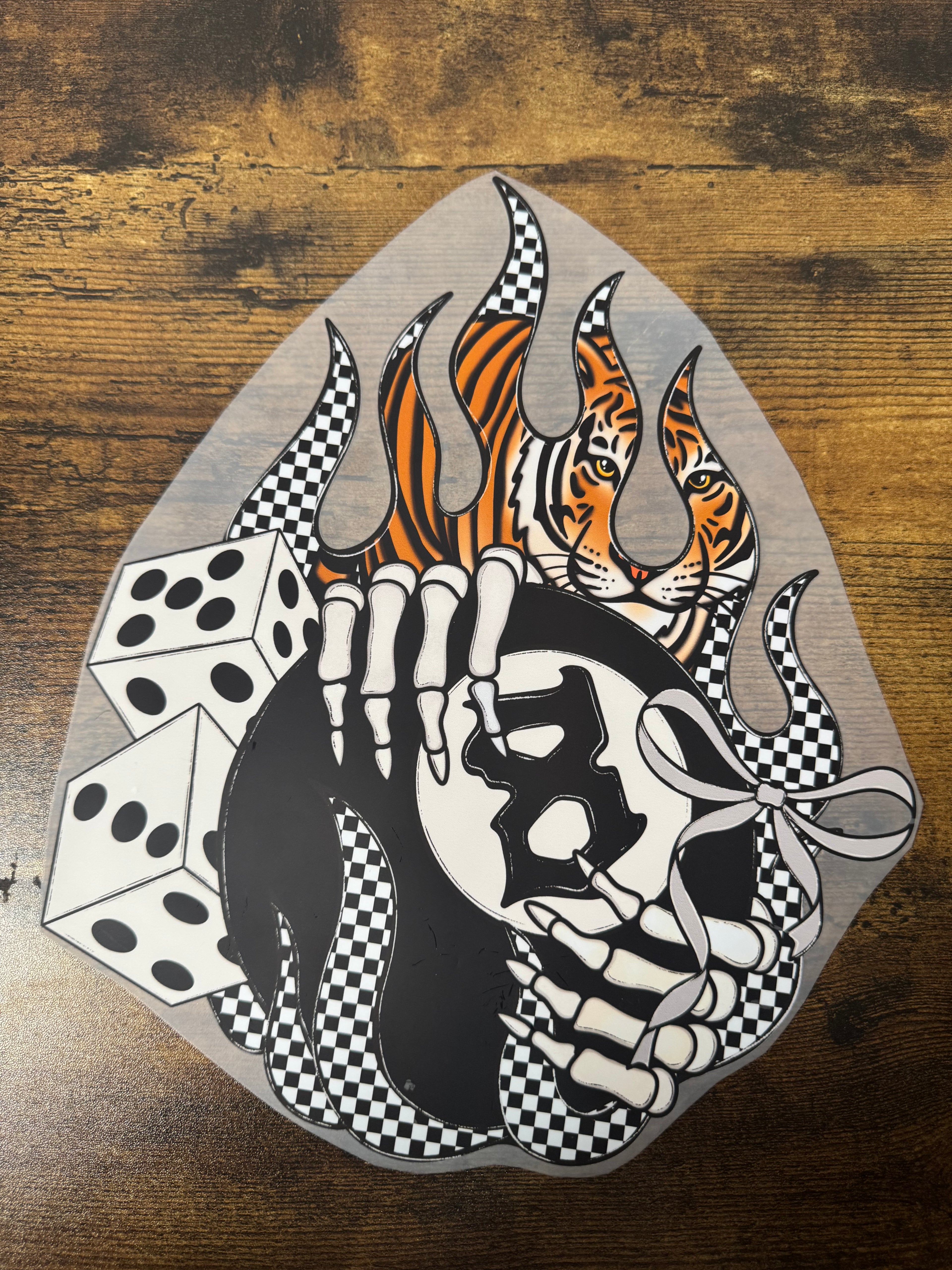Flaming 8 Ball Transfer