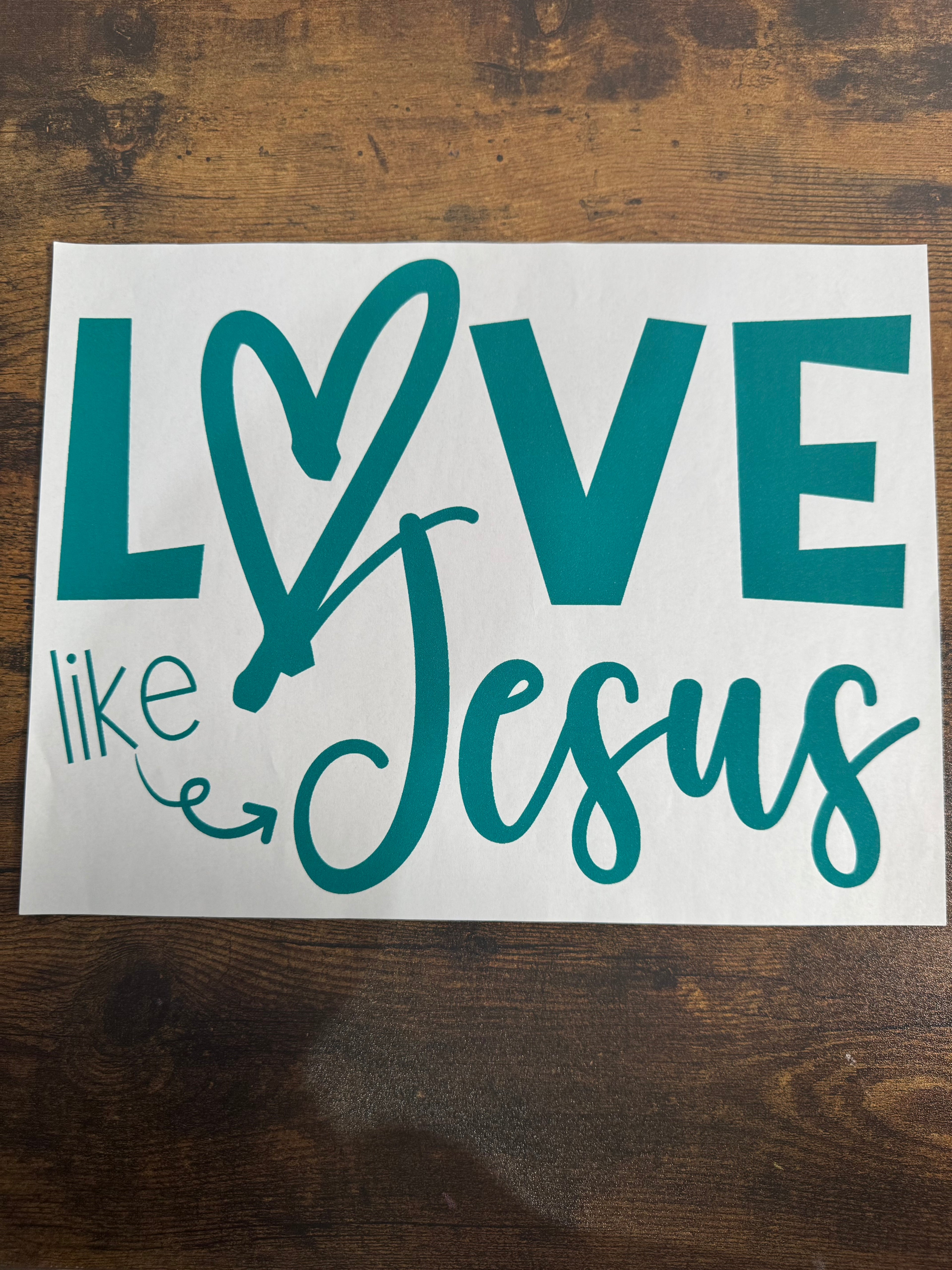 Love like Jesus Transfer