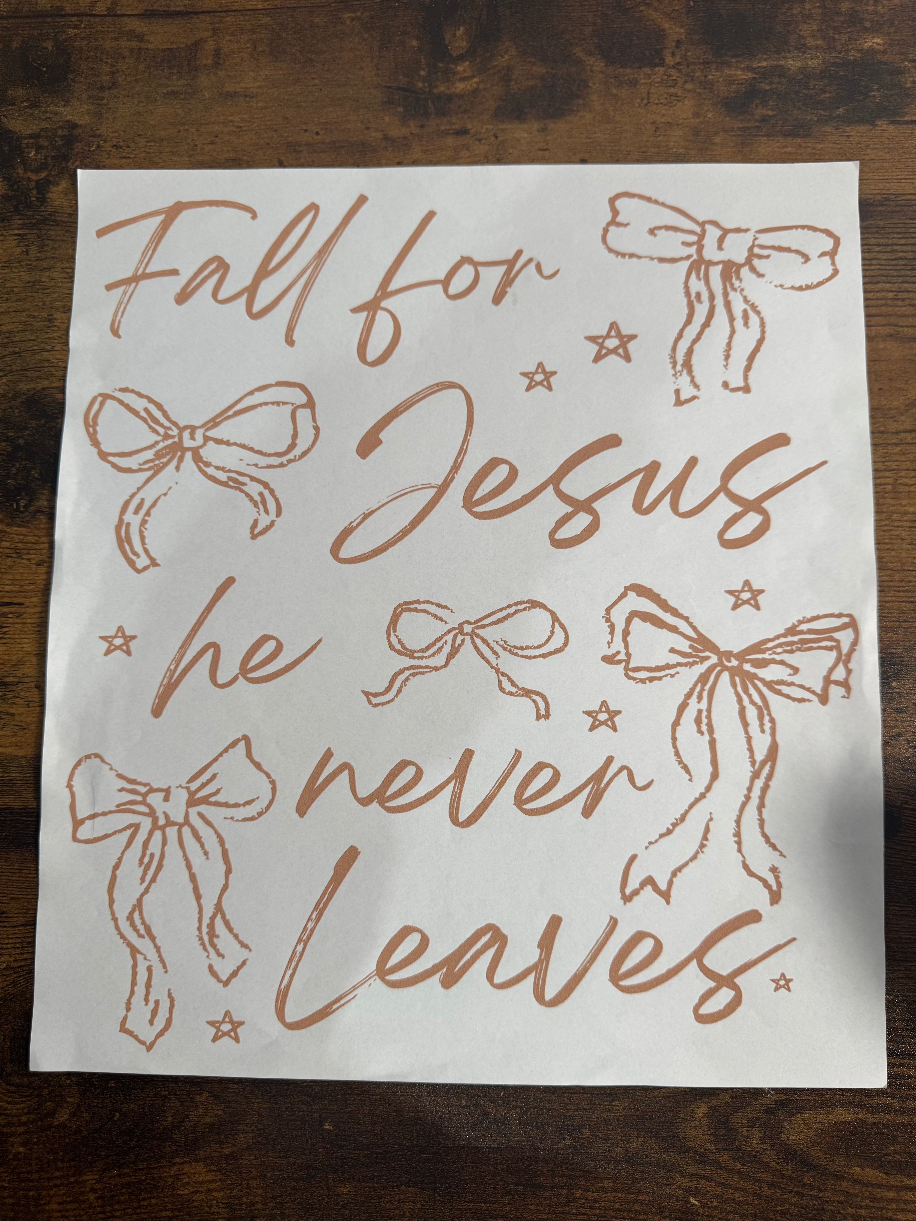 Fall For Jesus Transfer