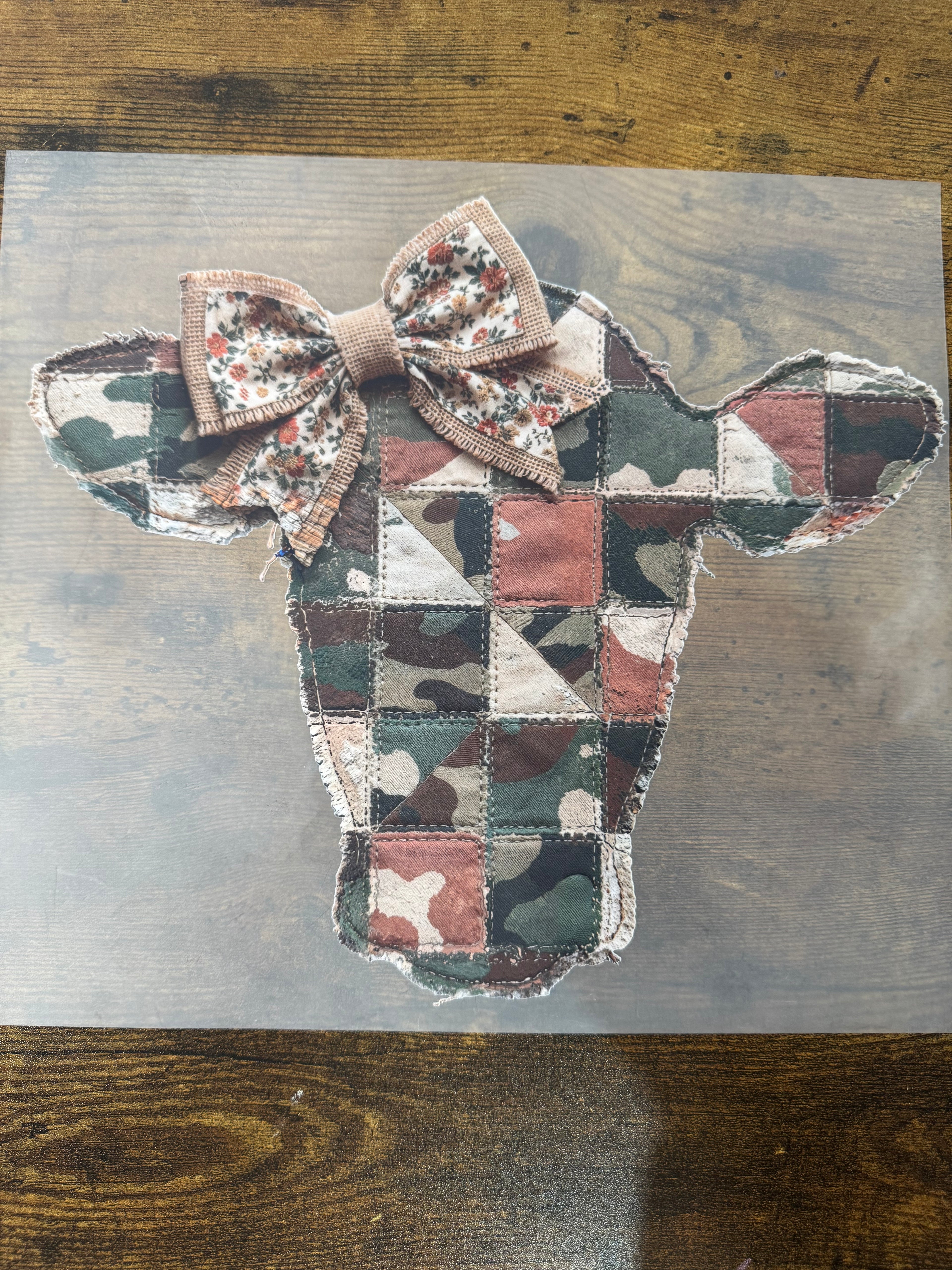 Patchwork Camo Cow Transfer