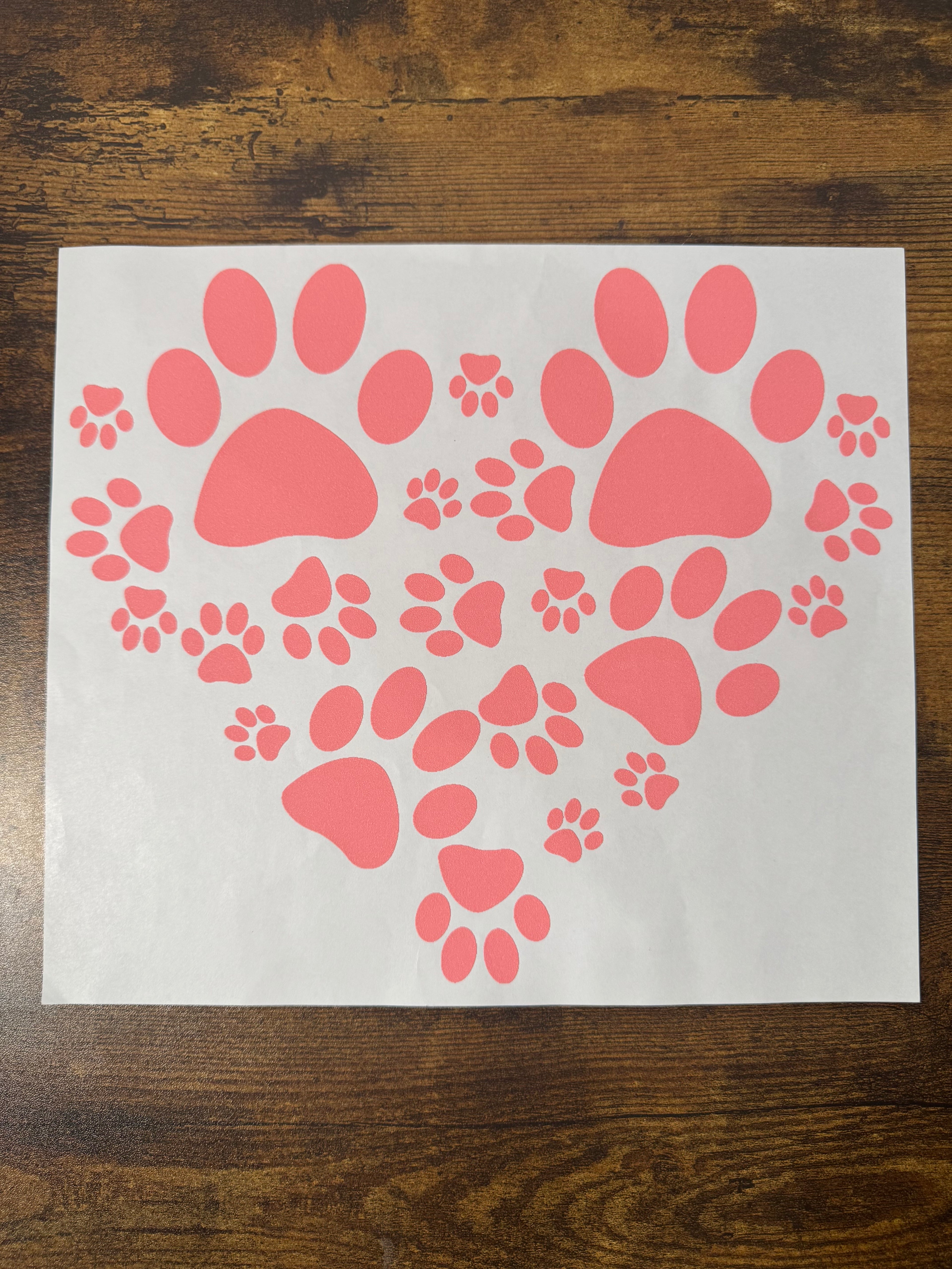 Paw Heart Transfer