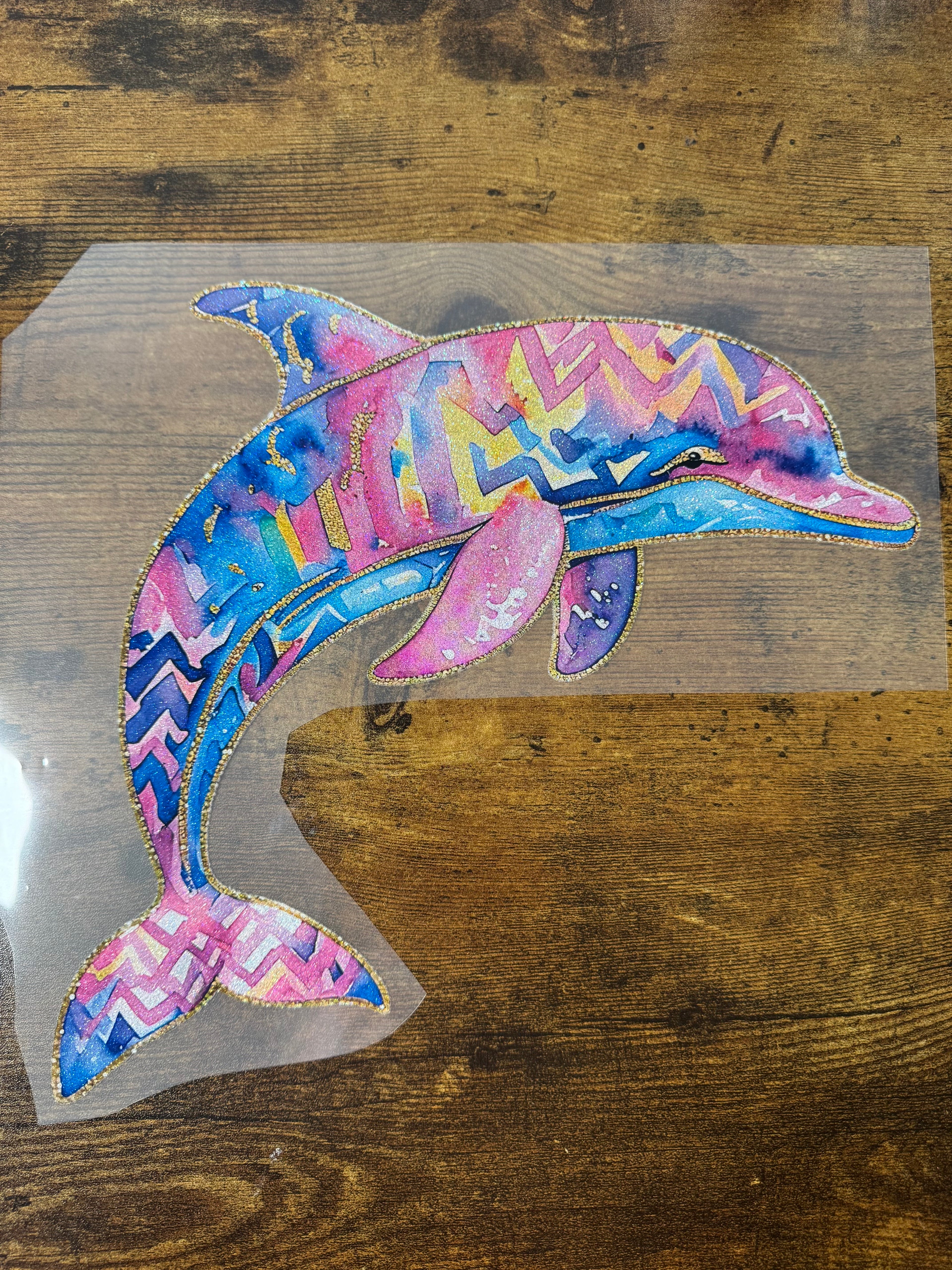 Dolphin Glitter Transfer