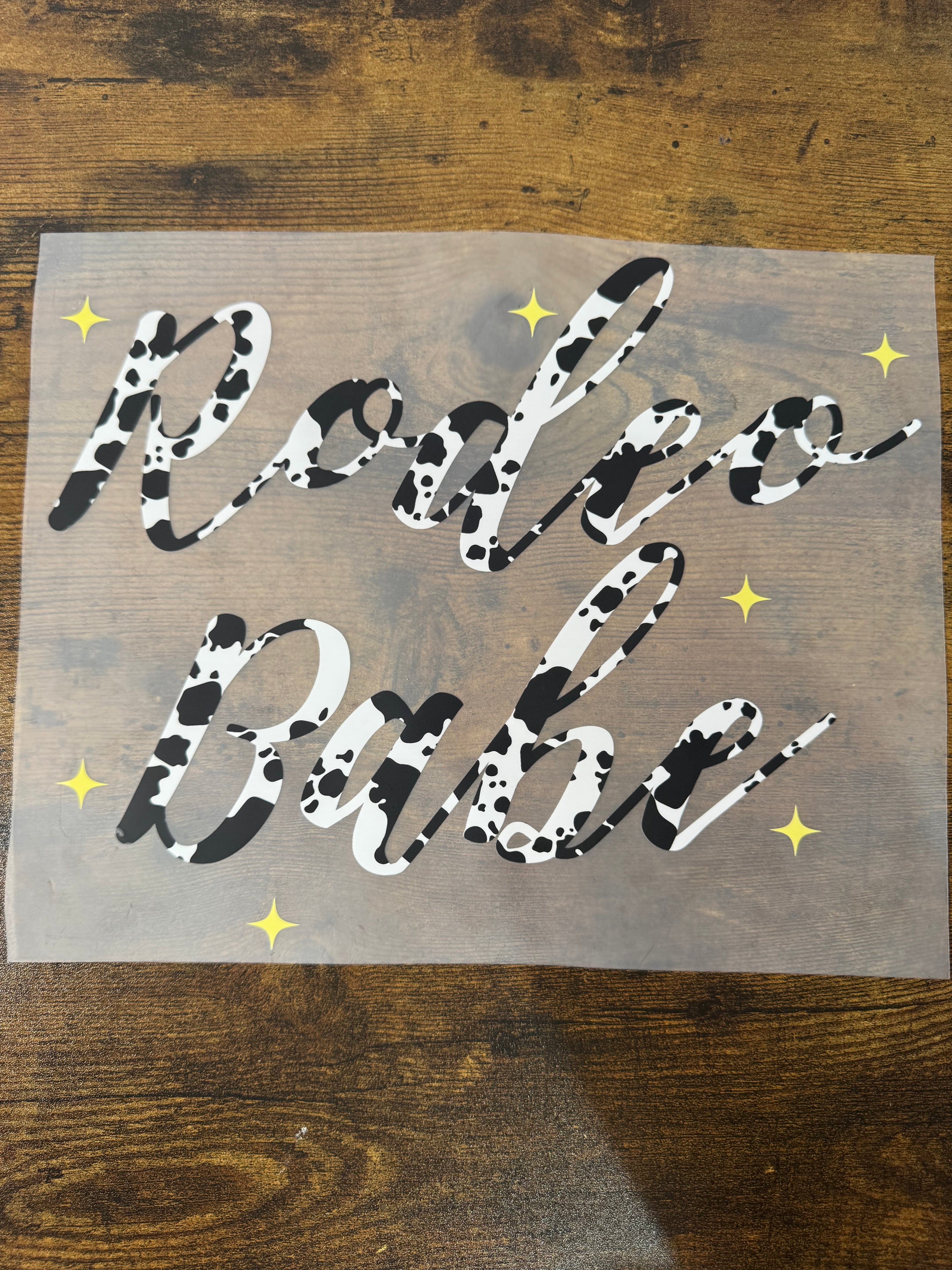 Cow Print Rodeo Babe Transfer