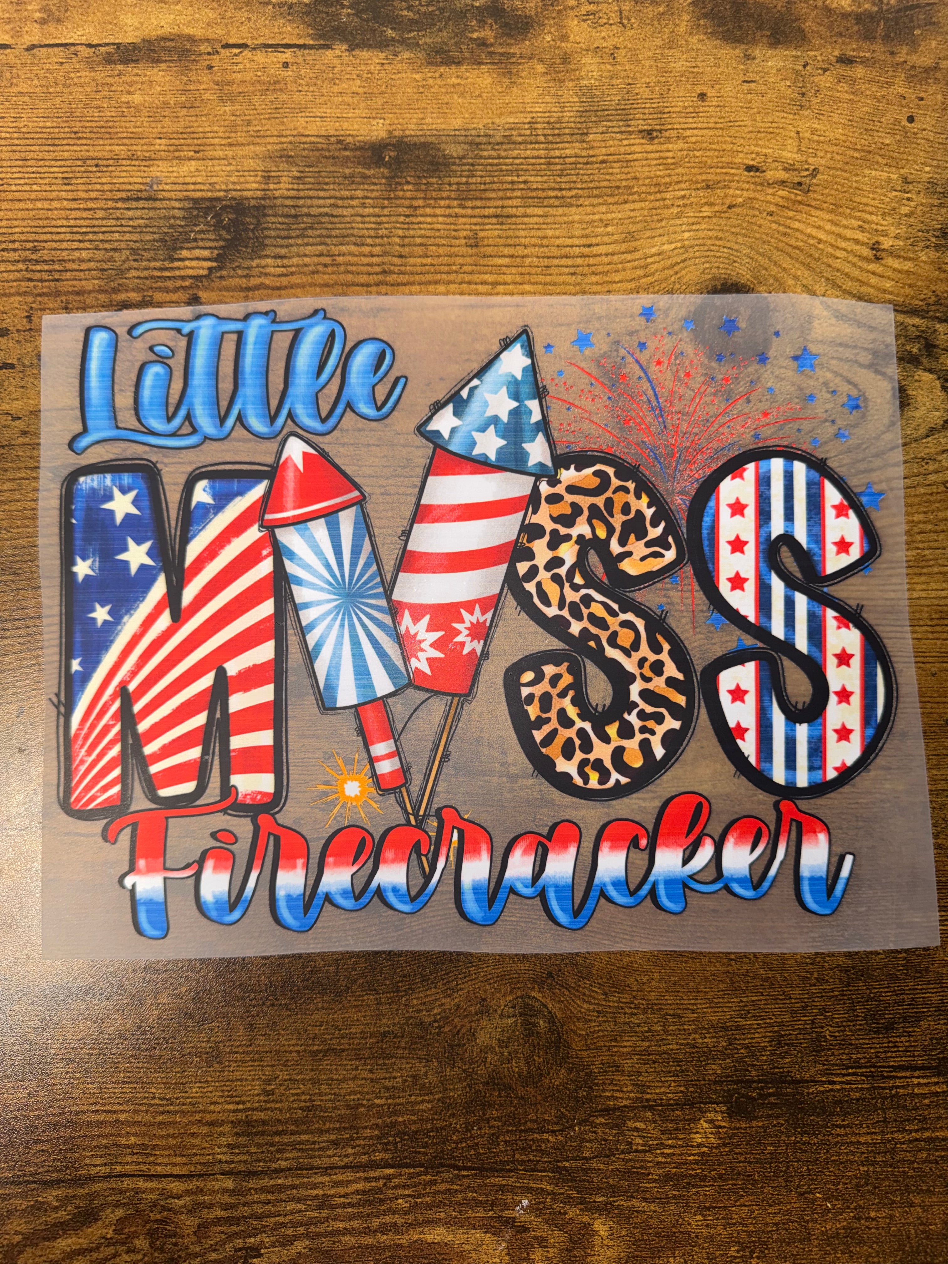 Little Miss Firecracker Transfer