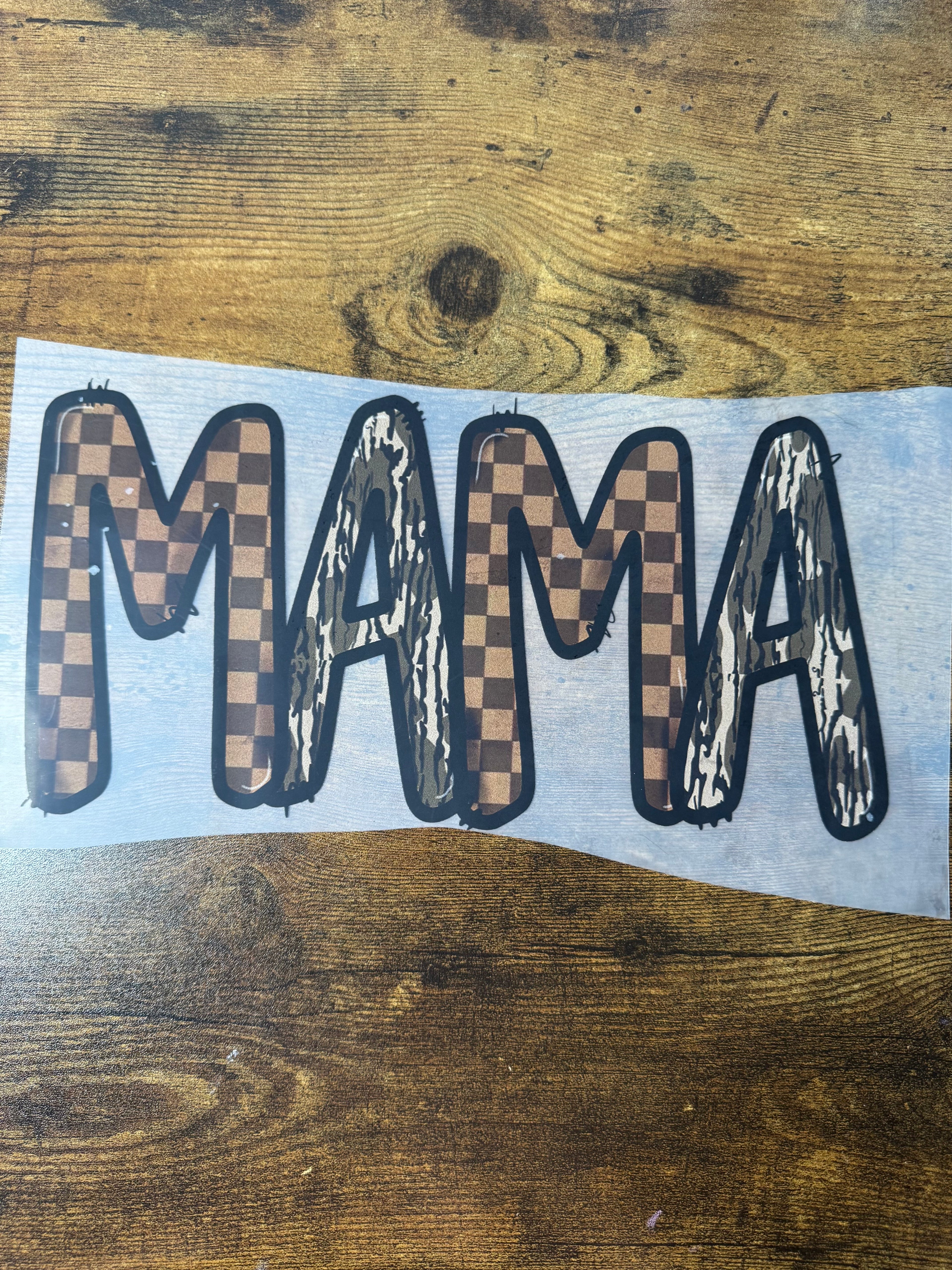 Camo & Checkered MAMA Transfer
