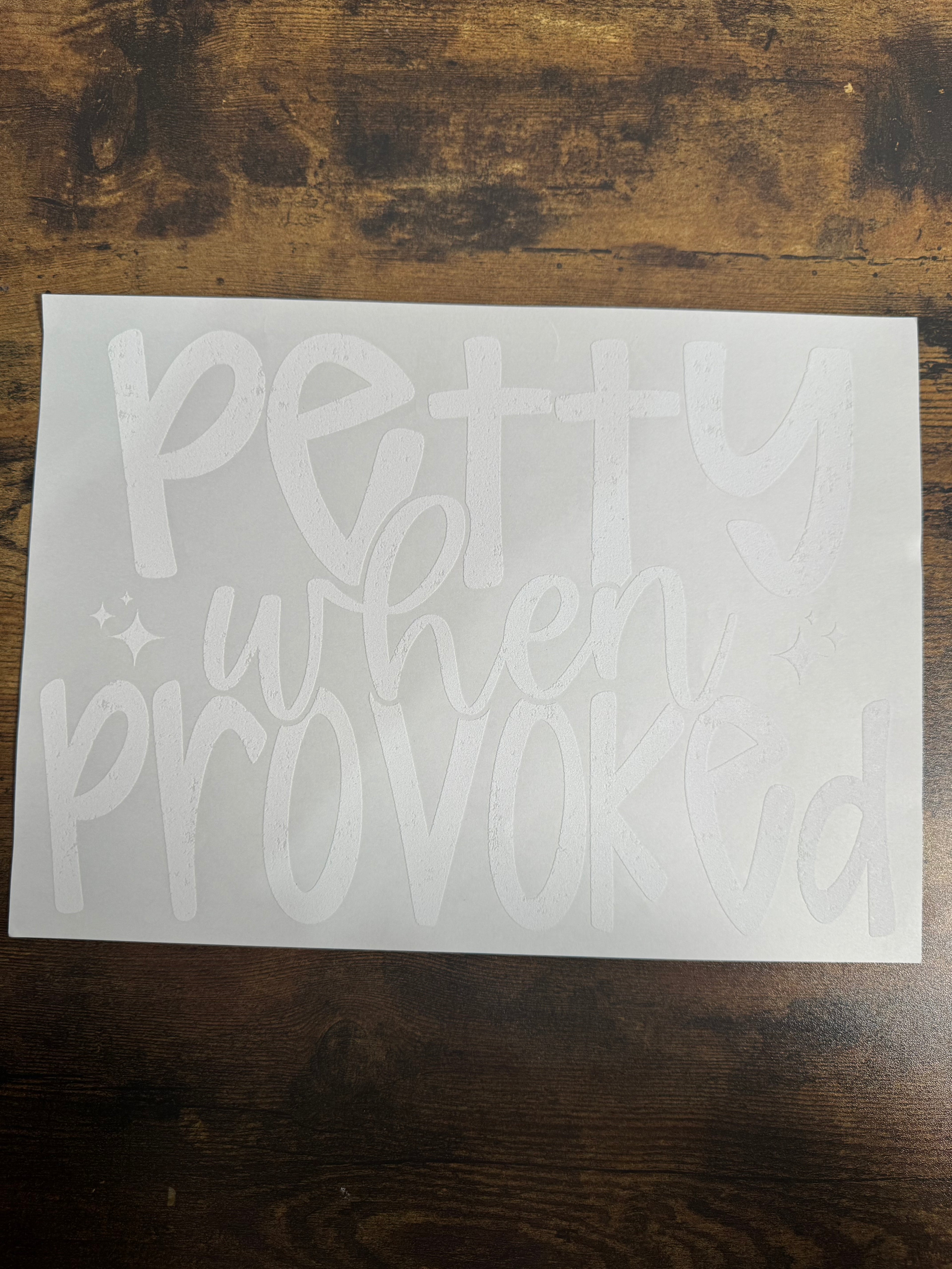 Petty When Provoked Transfer